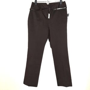 Worthington Modern fit NWT Slim leg size 4 dark brown with belt